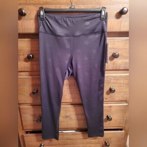 Vogo Athletica Yoga Pants With Stars Print.  Black, size L